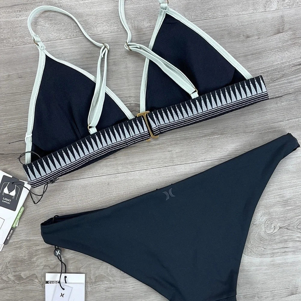 ☀️HURLEY☀️RIP CURL☀️SALTY DAZE BANDED TRI SURF BIKINI SET